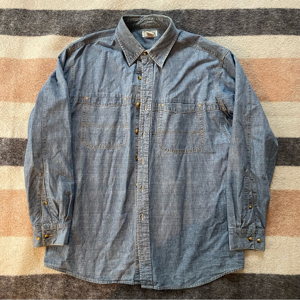 L L BEAN Western Casual Chambray Shirt